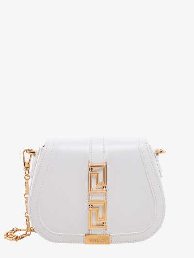 Versace Woman Greca Goddess Woman White Shoulder Bags