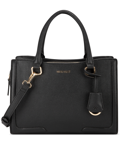 Nine West Women's Saoirse Small Satchel Bag In Black,gold