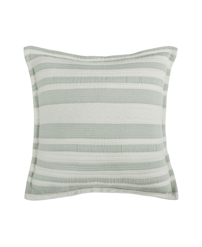 White Sand Cyprus Square Decorative Pillow Cover, 20" X 20" In Aqua