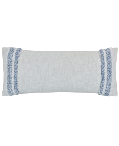 White Sand Beachwood Decorative Pillow, 14" X 40" In Sky Blue