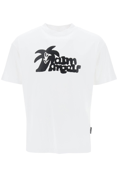 Palm Angels Sketchy Logo T-shirt In White