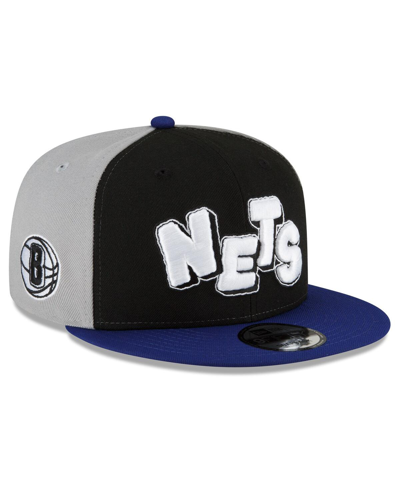 New Era Men's And Women's  Black, Navy Brooklyn Nets 2023/24 City Edition 9fifty Snapback Adjustable In Black,navy