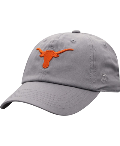 TOP OF THE WORLD MEN'S TOP OF THE WORLD GRAY TEXAS LONGHORNS STAPLE ADJUSTABLE HAT