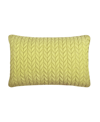 J By J Queen Cayman Quilted Decorative Pillow, 12" X 40" In Chartreuse