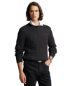 Polo Ralph Lauren Long-sleeved Round-neck Sweater In Dark Granite Hthr