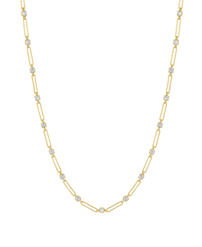 And Now This Cubic Zirconia Station Necklace In Gold