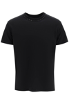 Valentino Cotton Crewneck T-shirt With Black Untitled Studs