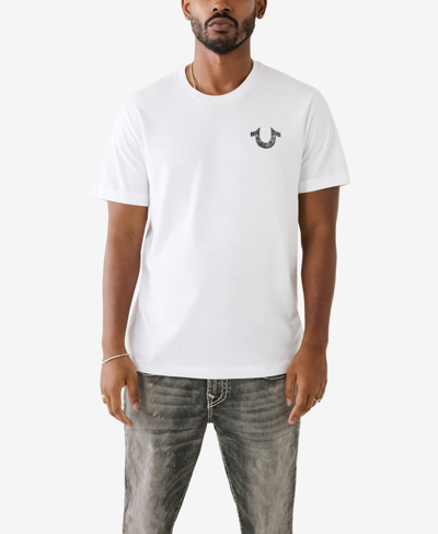 True Religion Men's Stamp Foil Short Sleeve T-shirt In Optic White