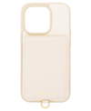 ANNE KLEIN WOMEN'S IVORY SAFFIANO LEATHER IPHONE 14 PRO MAX CASE