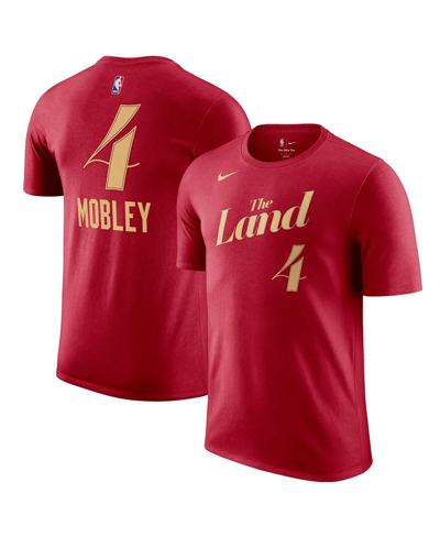 Nike Men's  Evan Mobley Wine Cleveland Cavaliers 2023/24 City Edition Name And Number T-shirt