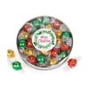 Just Candy Christmas Candy Gift Tin With Chocolate Lindor Truffles By Lindt Large Plastic Tin With Sticker By J In Assorted Pre-pack