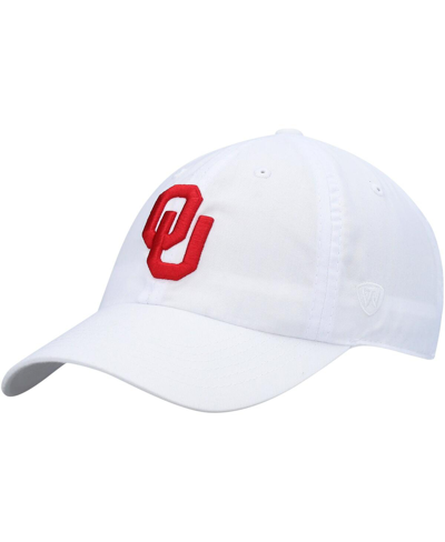 Top Of The World Men's  White Oklahoma Sooners Staple Adjustable Hat