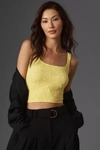 By Anthropologie The Hannah Seamless Textured Tank In Yellow