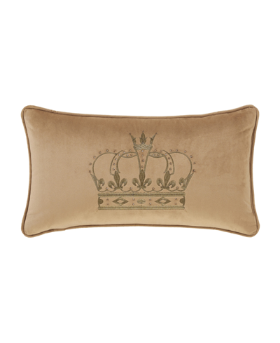 J Queen New York Townsend Crown Boudoir Decorative Pillow, 15" X 20" In Gold
