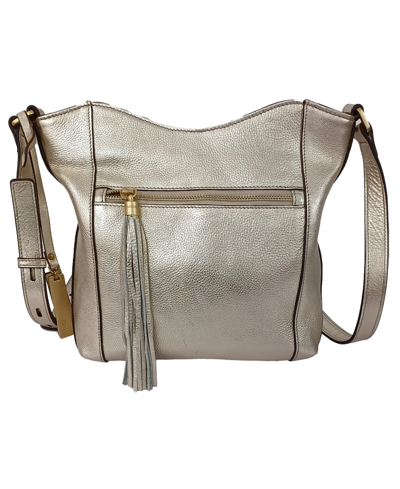 Lodis Arden Leather Crossbody Bag In Soft Gold