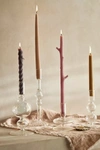 Terrain Iridescent Geo Glass Candlestick In Clear