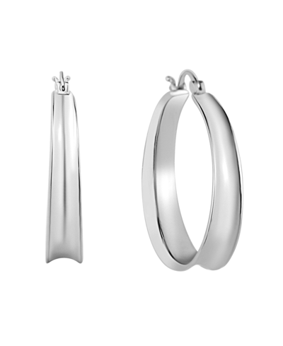 And Now This Silver-plated Or 18k Gold-plated Concave Hoop Earring