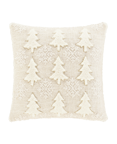 J Queen New York All That Glitters Square Embellished Decorative Pillow, 18" In Winter White