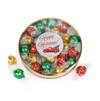 Just Candy Christmas Candy Gift Tin With Chocolate Lindor Truffles By Lindt Large Plastic Tin With Sticker By J In Assorted Pre-pack