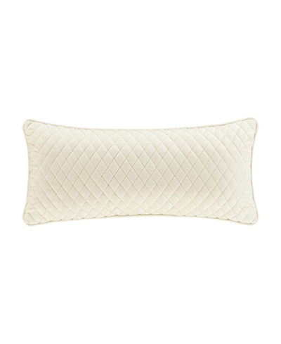 J Queen New York Marissa Quilted Decorative Pillow, 15" X 20" In Winter White