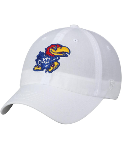 Top Of The World Men's  White Kansas Jayhawks Staple Adjustable Hat