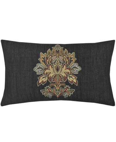 J Queen New York Michalina Boudoir Decorative Pillow, 15" X 20" In Black