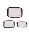 BAGGALLINI WOMEN'S CLEAR TRAVEL POUCHES, SET OF 3