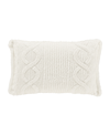 J Queen New York Cava Boudoir Decorative Pillow, 15" X 20" In Winter White
