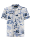 RRL RRL BY RALPH LAUREN POSTCARD-PRINT CAMP SHIRT