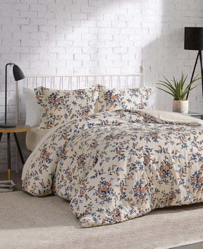 Lucky Brand Garden Bouquet Reversible Microfiber 3-pc. Duvet Cover Set, King In Floral