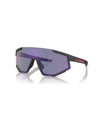 Prada Linea Rossa Man Sunglass Ps 04ws In Black Rubber