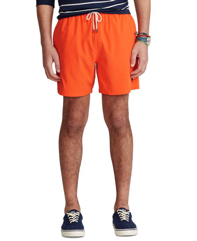 Polo Ralph Lauren 5.75-inch Traveler Classic Swim Trunk In Sailing Orange