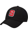 TOP OF THE WORLD MEN'S TOP OF THE WORLD BLACK NC STATE WOLFPACK PRIMARY LOGO STAPLE ADJUSTABLE HAT