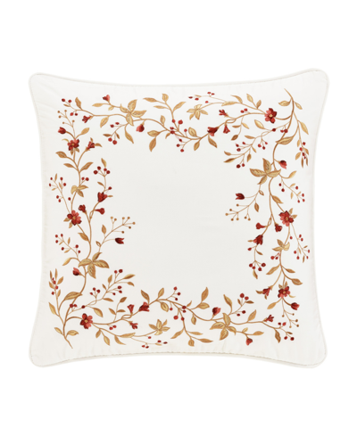 J Queen New York Juniper Decorative Pillow, 20" X 20" In Crimson