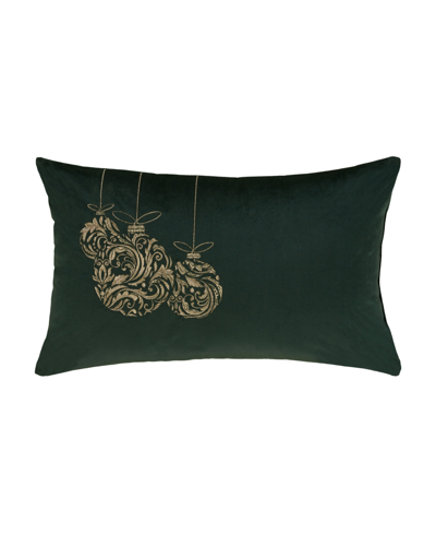 J Queen New York Ornament Boudoir Embellished Decorative Pillow, 15" X 22" In Evergreen