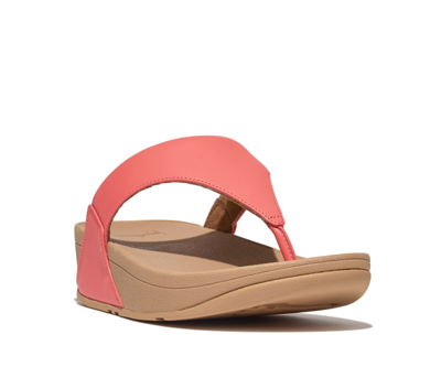 Fitflop Women's Lulu Leather Toe-thongs Sandals In Rosy Coral