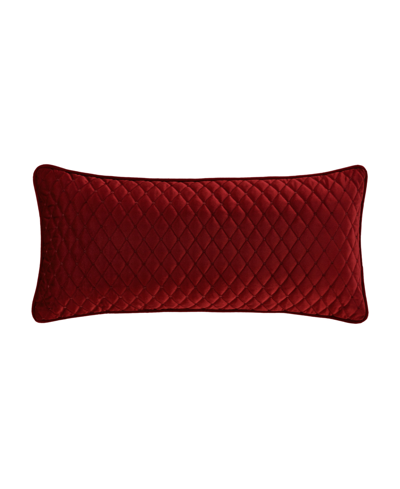 J Queen New York Marissa Quilted Decorative Pillow, 15" X 20" In Crimson