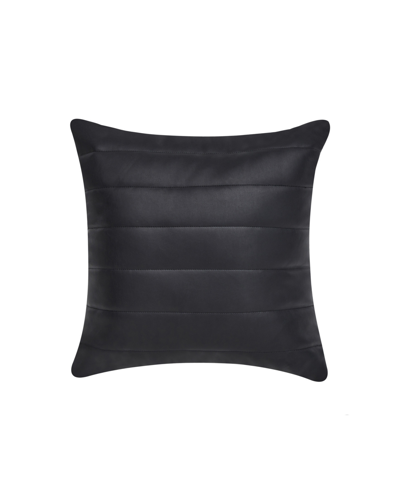 Oscar Oliver Varick Quilted Decorative Pillow, 18" X 18" In Black