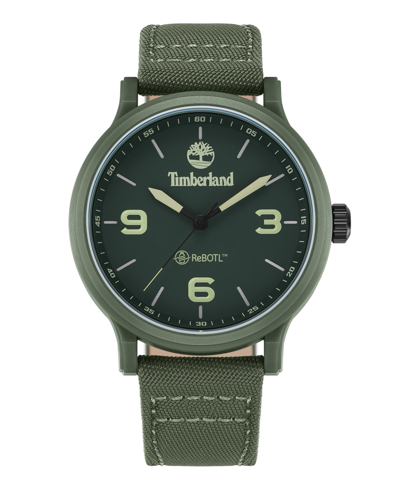 Timberland Men's Quartz Driscoll Green Nylon Strap Watch, 46mm