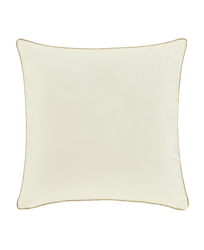 J Queen New York Noelle Square Embellished Decorative Pillow, 18" In Winter White