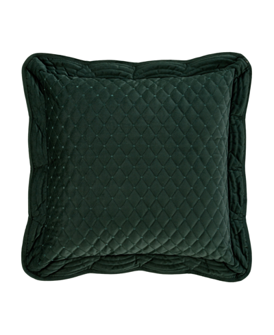 J Queen New York Marissa Square Quilted Decorative Pillow, 18" In Evergreen