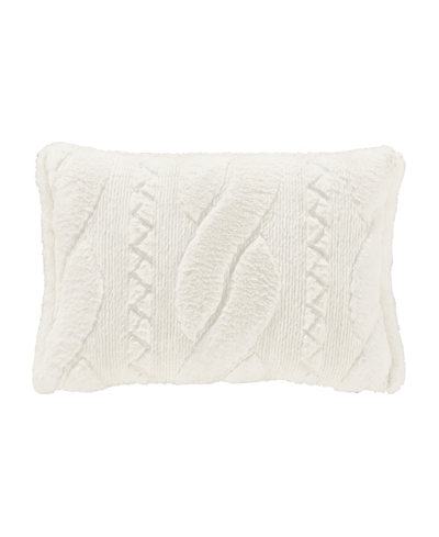 J Queen New York Cava Quilted Decorative Pillow, 15" X 20" In Winter White