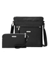 Baggallini Fold Over Multi Crossbody Bag In Black