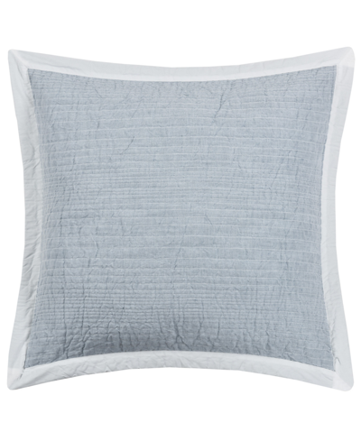 White Sand Beachwood Decorative Pillow Cover, 20" X 20" In Sky Blue