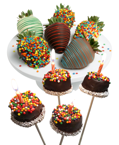 Chocolate Covered Company Celebration Belgian Chocolate Covered Strawberries And Brownie Pops In No Color