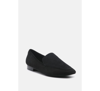 Rag & Co Julia Black Suede Semi Casual Loafers In Black