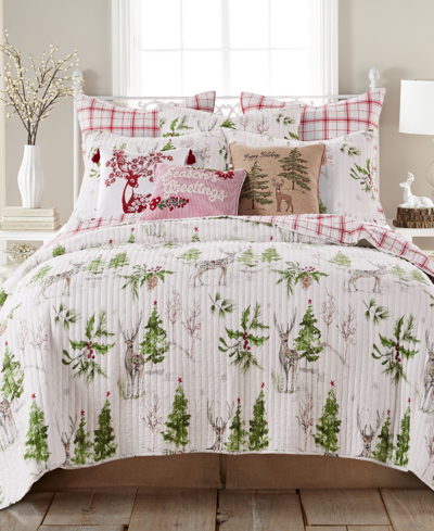Levtex Sleigh Bells Quilt, King In Green