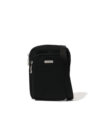 Baggallini Dual Zipper N/s Crossbody In Black