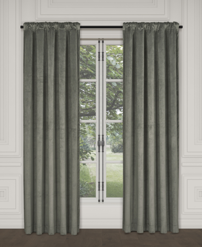 J Queen New York Townsend 108" Window Panel In Charcoal