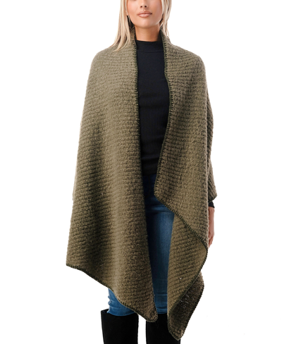 Marcus Adler Women's Ultra Soft Plush Ribbed Scarf In Olive